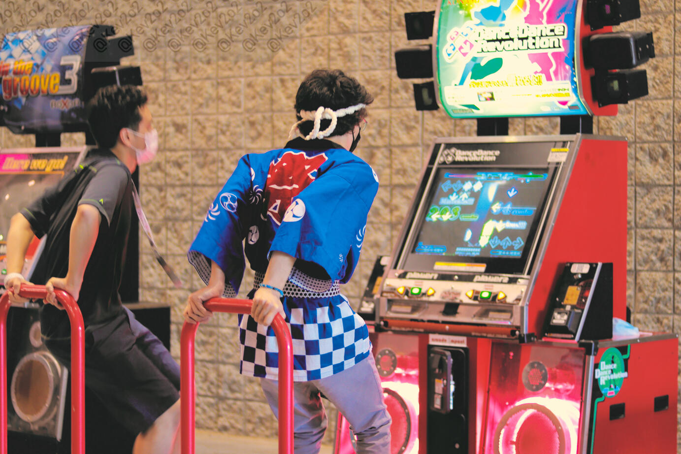 Bedrock and Kevin playing DDR